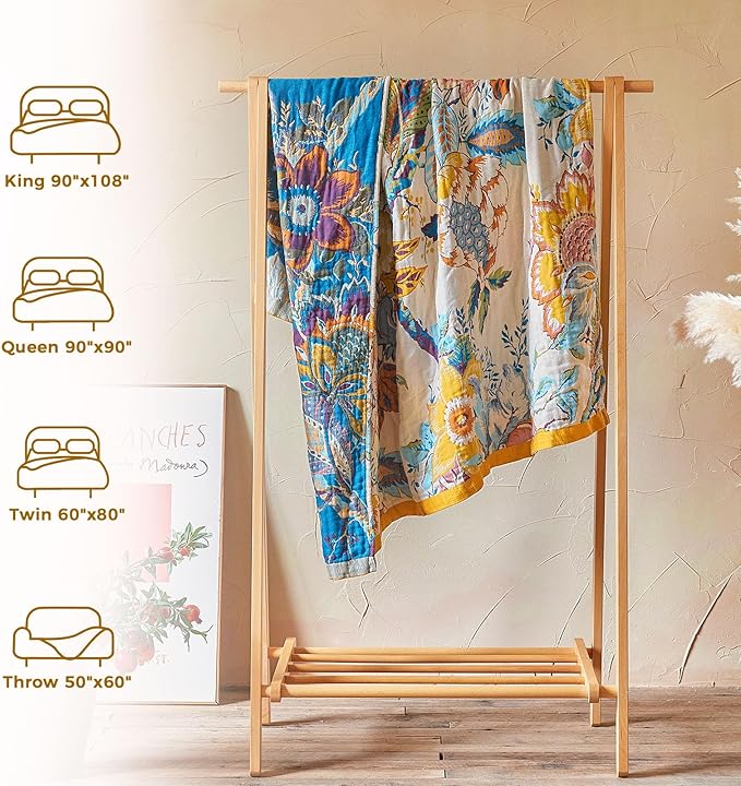 LUTBM Boho Throw Blanket for Bed Cotton Blankets Twin Size for Bedroom Living - Image 6