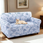 H.VERSAILTEX Floral Pattern Loveseat Cover Printed 2 Cushion Sofa Cover High - Image 2