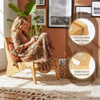 Furlide Rattan Accent Chair for Living Room, Mid Century Side Chair, Comfy - Image 4