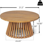 Merax Outdoor 4-Piece Acacia Wood Conversation Set - Image 6