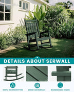 SEWALL HDPE Rocking Chair, Oversized Outdoor Rocking Chair - Image 4