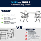 Flash Furniture Mindy Kids 5-Piece Folding Square Table and Chairs Set - Image 5
