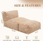 Hobestluk Big Bean Bag Lounger Chairs Large Beanbag Chair - Image 2