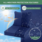 Summsun Outdoor Chair Cushions, Waterproof Backrest and Deep Seat Cushion Set - Image 3