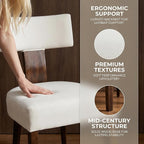 Mid Century Modern Dining Chairs, Farmhouse Velvet Upholstered Accent Chair - Image 6