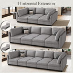 Belffin 111" Cloud Sectional Sleeper Sofa - Image 8