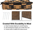 SAND MINE Reversible Mats, Plastic Straw Rug, Modern Area Rug, Large Floor Mat - Image 4