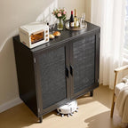 VEVOR Buffet Cabinet, Rattan Sideboard Cabinet - Image 2