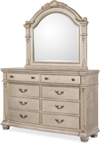 First of a Kind Evelyn Traditional 5 Piece King Bedroom Set - Image 4