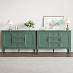 FansaFurn Green Storage Cabinet, Mid-Century Buffet Cabinet - Image 5