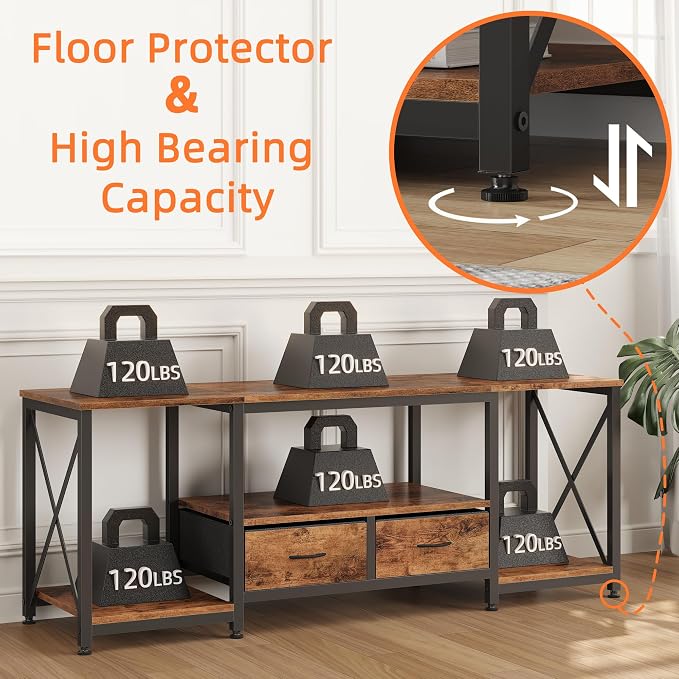 GYIIYUO TV Stand with Fabric Drawers - Image 7