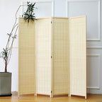 Furnnylane 4 Panel Bamboo Room Divider - Image 2