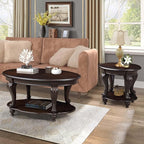 Solid Wood Coffee Table Set for Living Room, Coffee Table & 2 End Side Table - Image 3