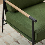 Ya-Home Mid-Century Accent Chair, Soft Armchair Linen Fabric Lounge Chair - Image 5