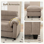 HAOMARKETS Corduroy Sofa Set, Upholstered Armchair and 3-Seater Sofa Sofa Set - Image 5