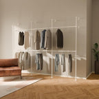 pamo Industrial Pipe Clothing Rack White Metal by pamo