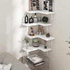 Venusmiles Corner Floating Shelves Set of 4, Wall Mounted L-Shaped Storage - Image 7