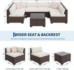 GAOMON Patio Furniture Sets, 7-Piece Outdoor Sectional Sofa Set - Image 2