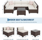 7-Piece Outdoor Sectional Furniture Set, Patio Furniture Sets - Image 2