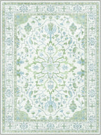 RELEANY Area Rugs 10'x12' Washable Non-Slip, Floral Vintage Distress Print - Image 8