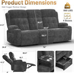 3-Seater Reclining Loveseat Sofa - Image 2