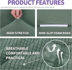 ZNSAYOTX Super Stretch Couch Cover Love Seat Sofa Covers - Image 4