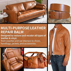 Leather Recoloring Balm and Scratch Repair Kit, Light Brown Leather Restorer - Image 5