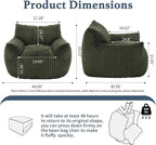 Gericco Giant Plush Bean Bag Chair - Image 2