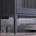 IFBUY Modern Sideboard Buffet Cabinet, Wooden Modular Coffee Bar Cabinets - Image 7