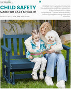 SERWALL Outdoor Glider Bench Set of 2, HDPE Weather-Resistant Swinging Bench - Image 3