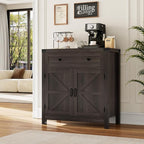 HOSTACK Coffee Bar Cabinet, Kitchen Storage Cabinet, Modern Farmhouse Buffet - Image 2