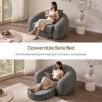 SICOTAS Curved Sofa Couch Bed for Living Room Convertible Futon Cloud Boneless - Image 3