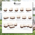 Patio 3-Seater Sofa Cover, Outdoor Couch Cover Fits up to 76W x 32.5D x 33H - Image 2