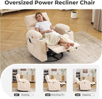 Rocking Chair Nursery with Adjustable Armrests, Electric Glider Recliner - Image 3