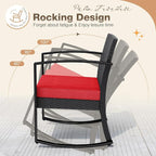 Greesum 3 Piece Outdoor Bistro Set, Imitation Rattan Conversation Set, Patio - Image 2
