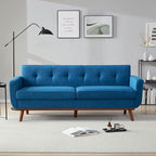 Kingfun 77.2" W Loveseat Sofa, Mid Century Modern Decor Love Seat Couches - Image 3