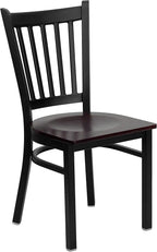 Flash Furniture HERCULES Series Black Vertical Back Metal Restaurant Chair by FlashFurniture