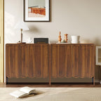 ORRD Sideboard Buffet Cabinet Set of 2, Accent Storage Cabinets - Image 9