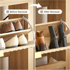 YOMILUVE Shoe Cabinet Storage for Entryway, Fluted Shoe Cabinet - Image 6