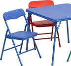 Flash Furniture Mindy Kids 5-Piece set Folding Square Table and Chairs Set - Image 2