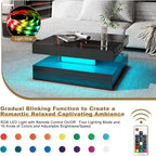 HedoAjim Black LED Coffee Table - Image 3