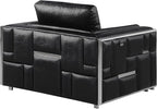 Blackjack Furniture Catania Modern Top Grain Italian Leather Sofa Set - Image 12