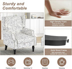 Pia Ricco High Back Floral Accent Chair - Image 4