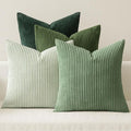 MIULEE Boho Farmhouse Sage Green Throw Pillow Covers 24x24 Inch Set of 4 by MIULEE