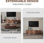 Extendable TV Stand for 65-100 Inches TVs – Walnut Entertainment Console - Image 4