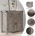 HOSTACK Coffee Bar Cabinet, Kitchen Storage Cabinet, Modern Farmhouse Buffet - Image 7