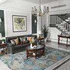 PADMA HOUSE Traditional Solid Wood Semi-Circle Sofa Table - Image 6