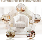 Swivel Accent Barrel Chair Set of 2- Cute Comfy Small Round 360° Arm Chair - Image 5