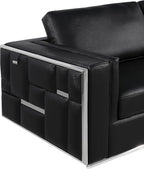 Blackjack Furniture Catania Modern Top Grain Italian Leather Sofa Set - Image 7