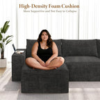 Vesgantti 143.7" Oversized Boneless Couch, Modern 7 Seater Modular Sectional - Image 3
